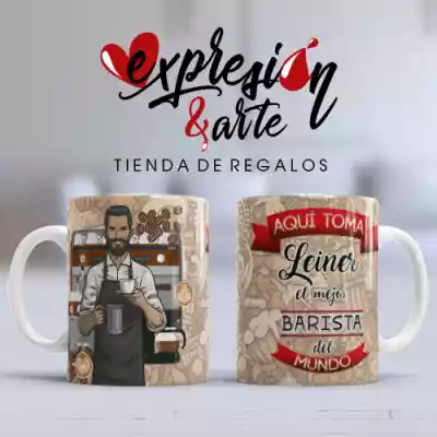 vectores plantilas PROFESIONES,BARISTA,
